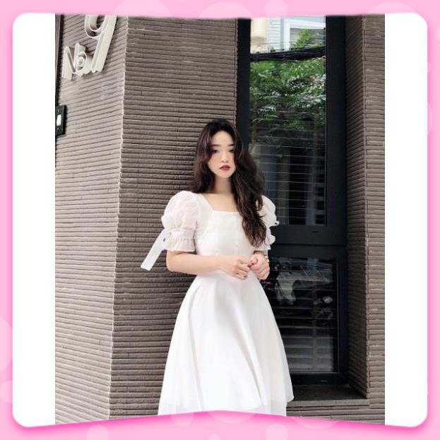 Đầm Nữ, Đầm trắng dự tiệc tay nơ xinh xắn V | BigBuy360 - bigbuy360.vn