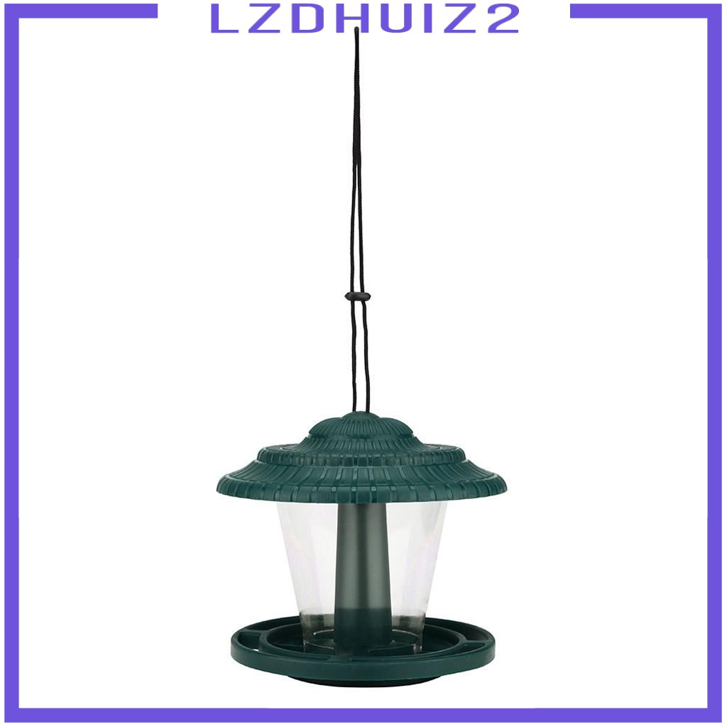 [Lzdhuiz] Hộp Đựng Thức Ăn Treo Chuồng Chim Hạt Giống Màu Xanh Lá Cây