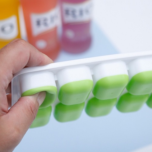 Khay Đựng Đá Tủ Lạnh Silicon Có Nắp Đậy 14 Viên Bảo Quản Chống Mùi