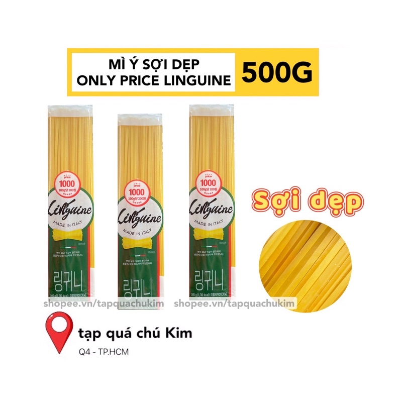 Mì ý sợi dẹp ONLY PRICE Linguine Hàn Quốc gói 500G - tapquachukim