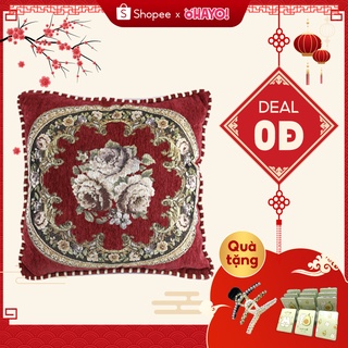 Gối tựa lưng Sofa vuông vải bố canvas trang trí Decor nhà cửa OHAYO cao cấp chống bẩn vỏ gối kèm ruột gối