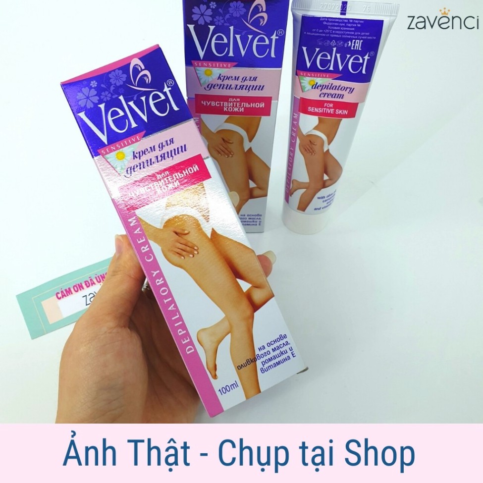 Kem Tẩy Lông VELVET NGA Chính Hãng Tẩy Lông Sạch Sẽ Không Gây Đau Đớn Dùng Được Cho Mọi Vùng Da (100ml) | BigBuy360 - bigbuy360.vn