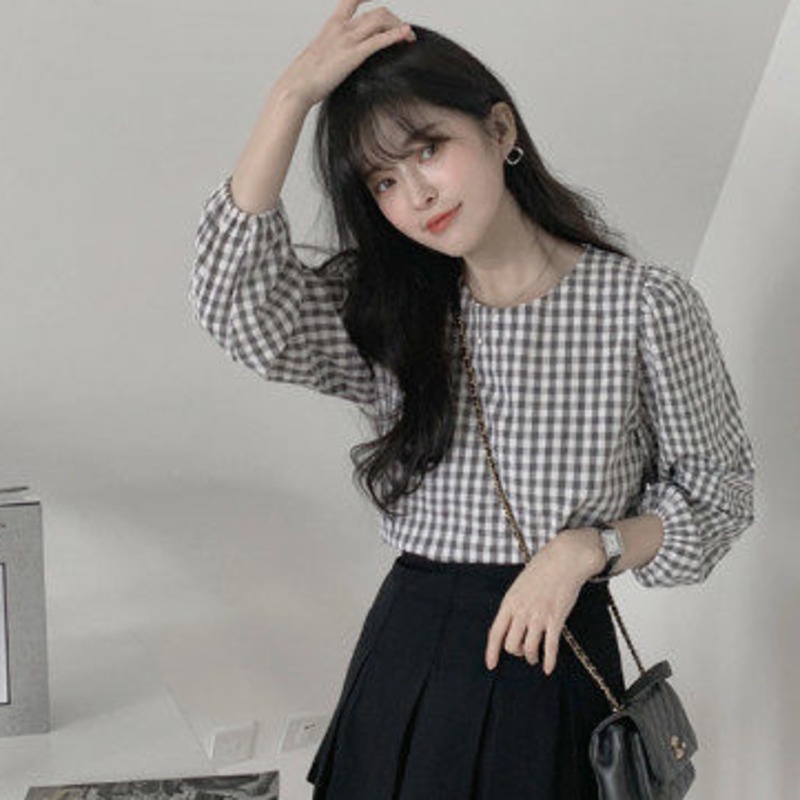 Áo Sơ Mi Dài Tay 157415 Áo Thun Form Rộng Cổ Tròn Kiểu Dáng Hợp Thời Trang