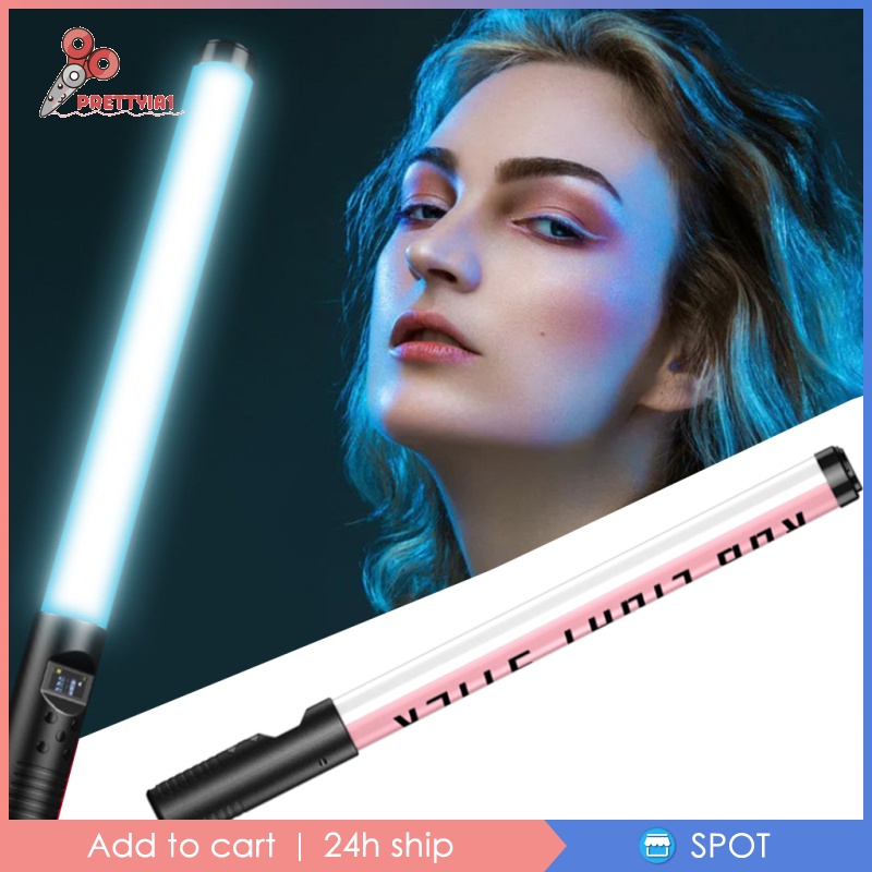 [Prettyia1] Đèn LED RGB Cầm Tay Hỗ Trợ Quay Video / Chụp Ảnh 2500-8500K / 10 Chế Độ Chiếu Sáng