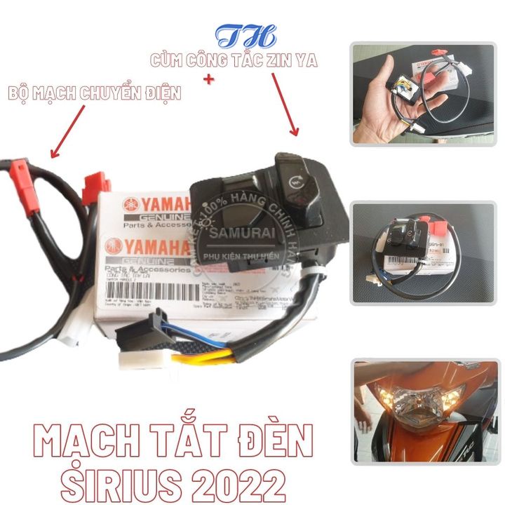 Bộ mạch tắt đèn sirius 2022 gồm cùm công tắc zin ya + bộ mạch chuyển điện lắp như zin không cần chế