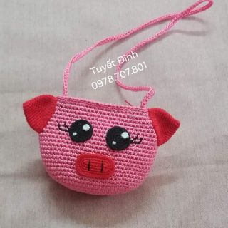 Túi heo hồng handmade