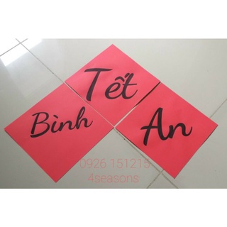 Tem nhãn giấy đỏ dán dưa dán mẹt trang trí tết