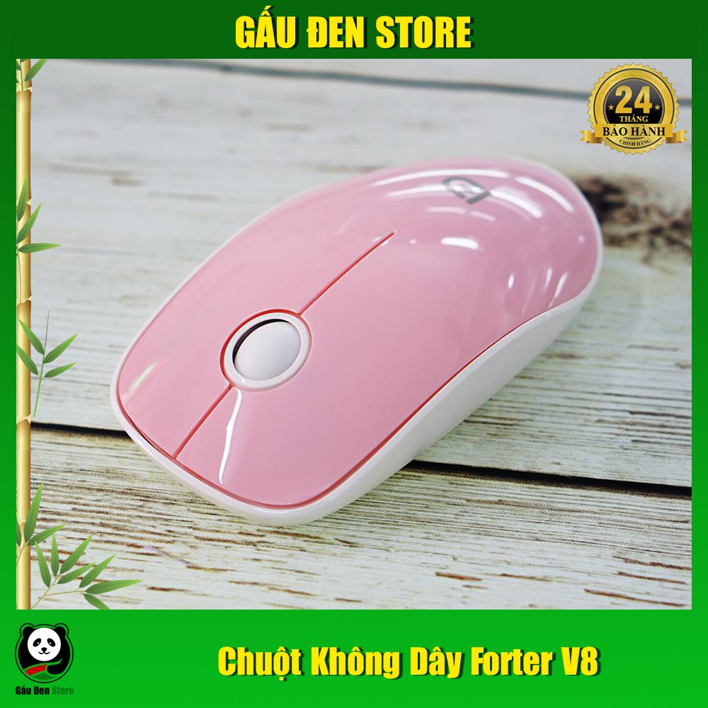 (BH chính hãng 2 năm) Chuột Không Dây Forter V8 - Không Tiếng Click, Không Ồn