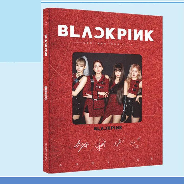Album ảnh Photobook Blackpink BÌA HỒNG BÓNG A4 album ảnh tặng kèm poster tập ảnh ngẫu nhiên