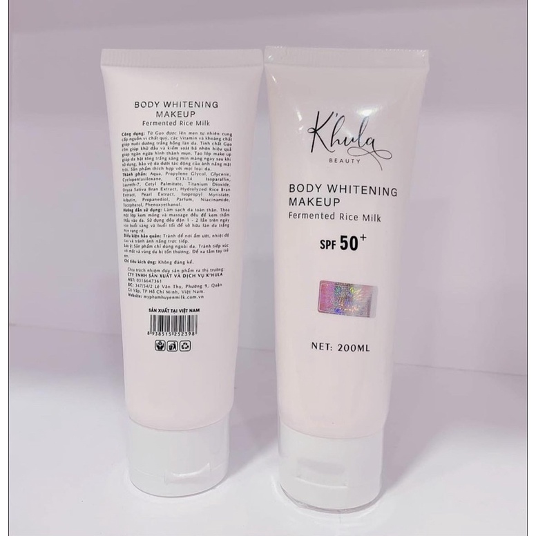 Kem Body 2 in 1 Dưỡng Trắng & Make up 200gr / Freeship / Chính hãng