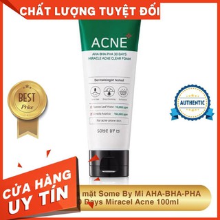 Sữa Rửa Mặt Some By Mi AHA-BHA-PHA 30 Days Miracel Acne Clear Foam