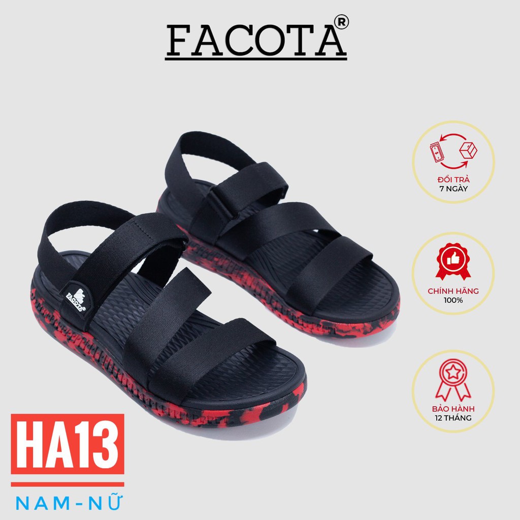 Giày sandal Nam Nữ quai dù Chính Hãng Facota Sport HA13