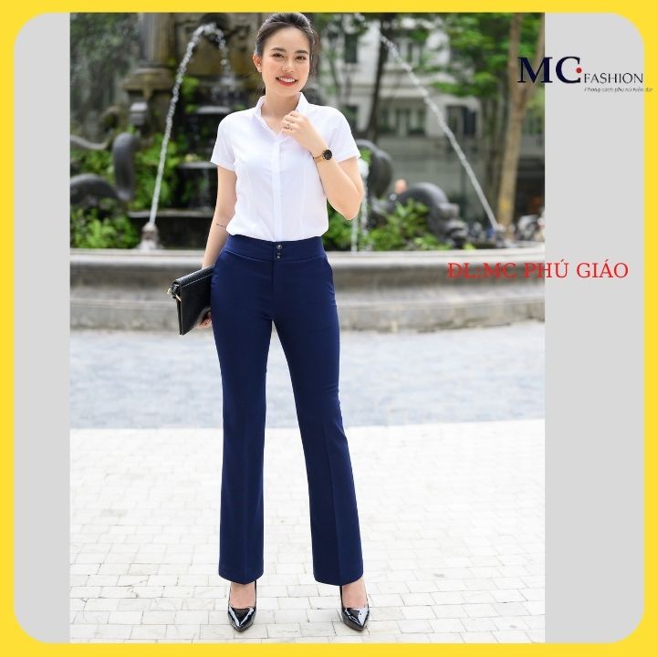 Quần Tây Nữ Lưng Cao 2 Cúc Q0439 MC Fashion Vải Mịn Nhẹ Thoải Mái Dễ Chịu Không Nhăn Không Xù Không Phai Màu
