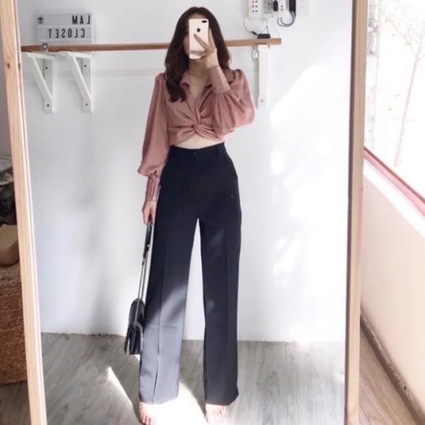 QUẦN ỐNG RỘNG KHOÁ GIỮA CULOTTES SIÊU HOT