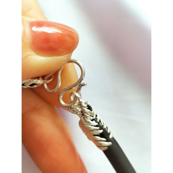 Vòng đeo cổ nam size 5li cao su bọc đầu rồng bạc 925 vĩnh viễn bảo hành đẳng cấp thời trang tiện lợi