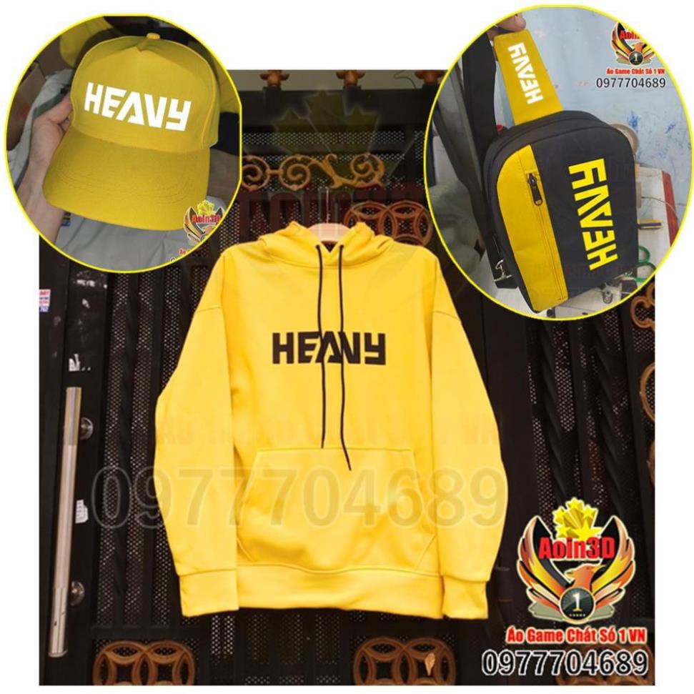 HOT - COMBO Team Heavy - Áo Hoodie Heavy - Balo chéo Heavy - Mũ Phản Quang Heavy Shop Aoin3D /uy tín tạo thương hiệu