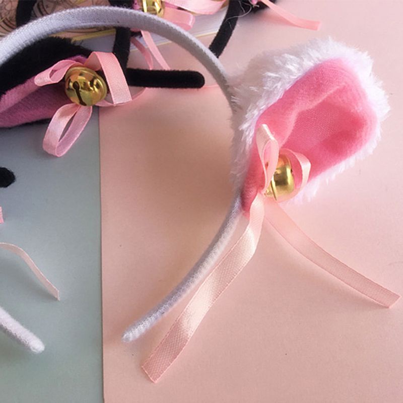 Băng Đô Tai Mèo Đính Chuông Dễ Thương Cho Nữ