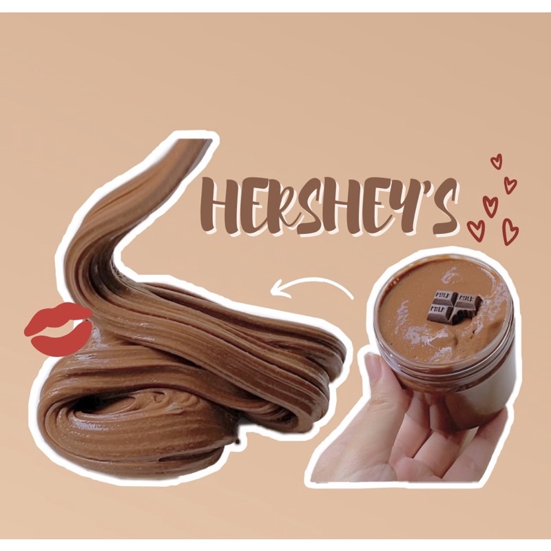 HERSHEY'S (BASIC SLIME), Slime mùi sô cô la, đi kèm cham chocolate, đồ chơi chất nhờn ma quái dễ thương giảm stress