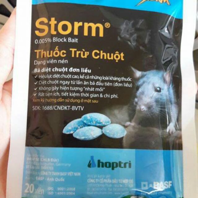 COMBO 5 Gói Kẹo bẫy Chuột Storm BASFE Đức