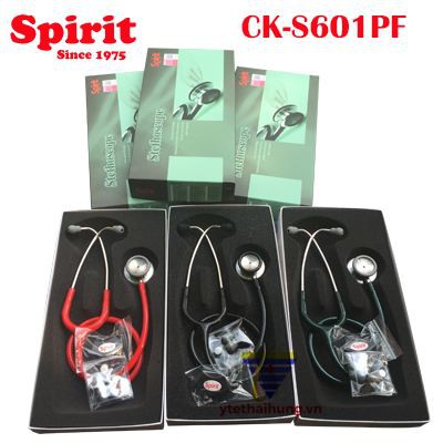 Ống nghe y tế 2 mặt dòng Deluxe Spirit CK-S601PF free khắc tên bảo hành chính hãng 12 tháng (Inbox chọn màu nha)