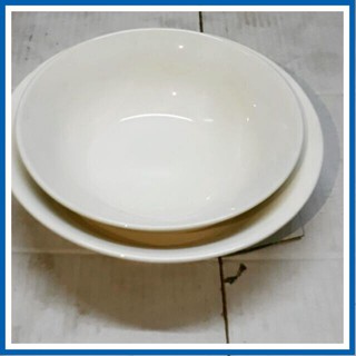 Set 2 Tô loe sứ trắng bát tràng