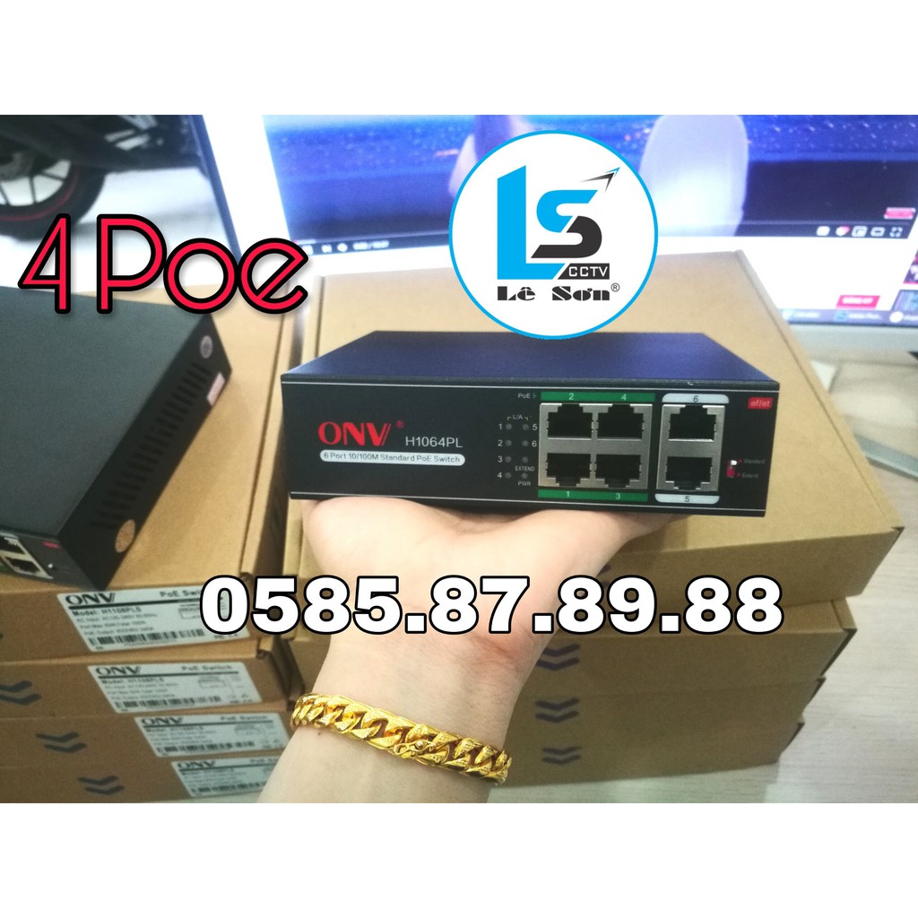 Switch PoE⭐FREESHIP⭐switch Onv 4 Port  PoE - AI Thông minh