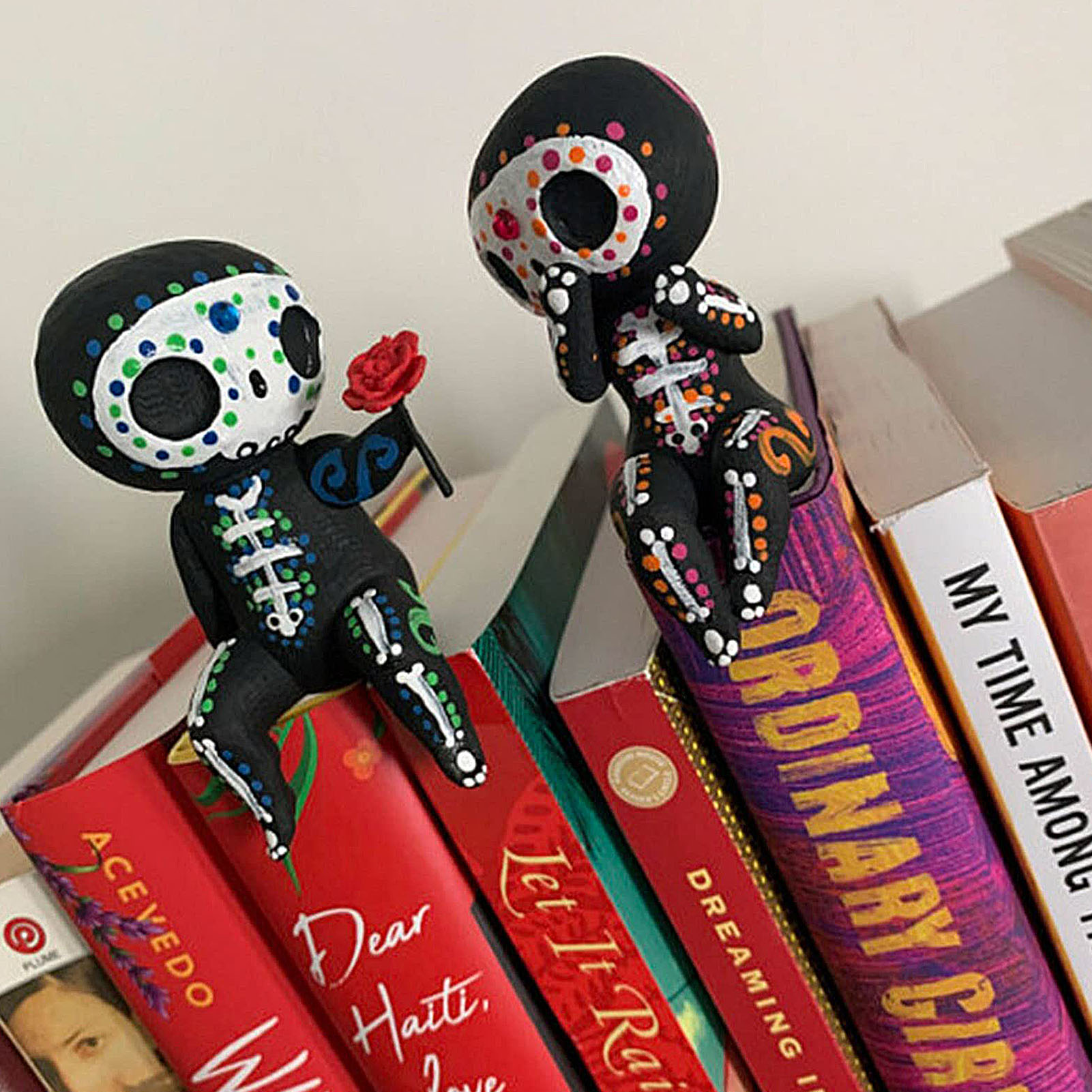 ☆YOLA☆ Ornaments Skull Couple Statue Home Desk Resin Doll Lover Gothic Sculpture Skeleton Couple Figurine Decorations Collectible Cartoon Crafts