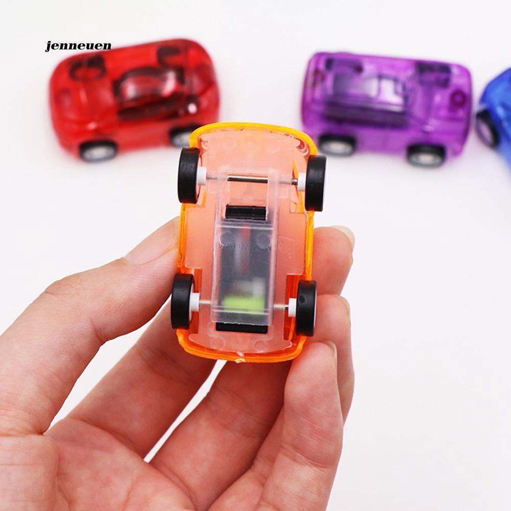 Xe đồ chơi mini bằng nhựa trong suốt màu kẹo ngọt cho bé
