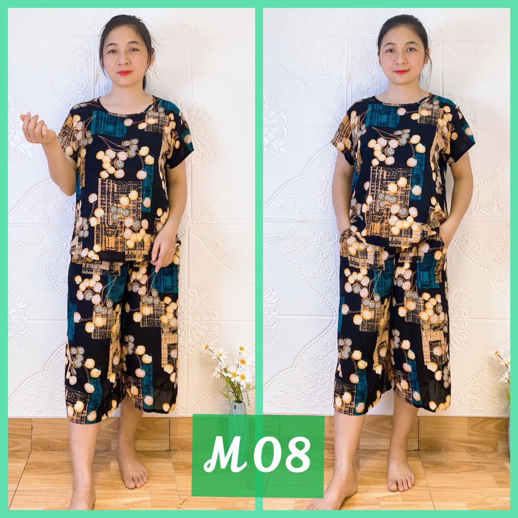 Bộ Lanh Nhung 3d Quần Ống Sớ - Bộ Đồ Trung Niên Tặng Bà Tặng Mẹ