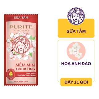 5 Dây Sữa Tắm Purite Anh Đào 11 gói 6g