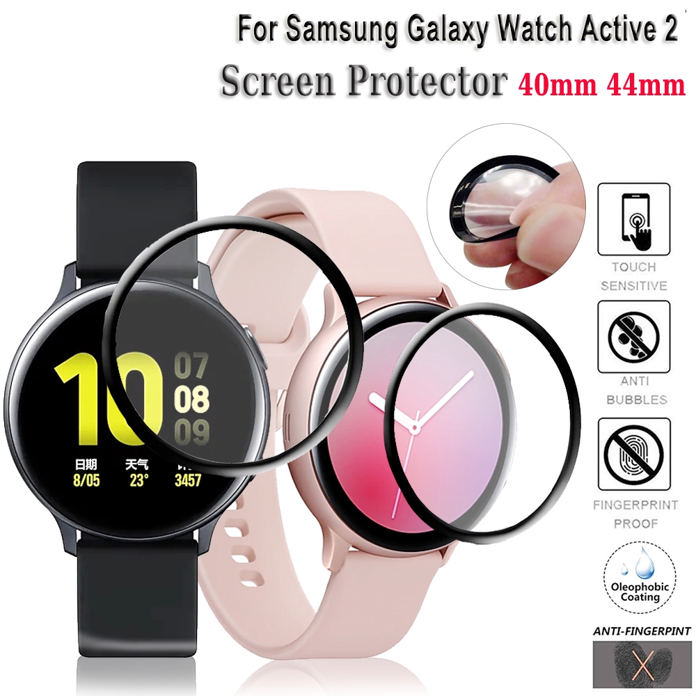 Set 2 Kính Cường Lực Bảo Vệ Màn Hình Đồng Hồ Samsung Galaxy Watch Active 2 44mm 40mm