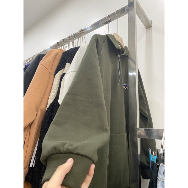 Áo Nỉ Sweat Nữ, áo dài tay thu đông khóa zip cổ polo (hàng có sẵn) | BigBuy360 - bigbuy360.vn