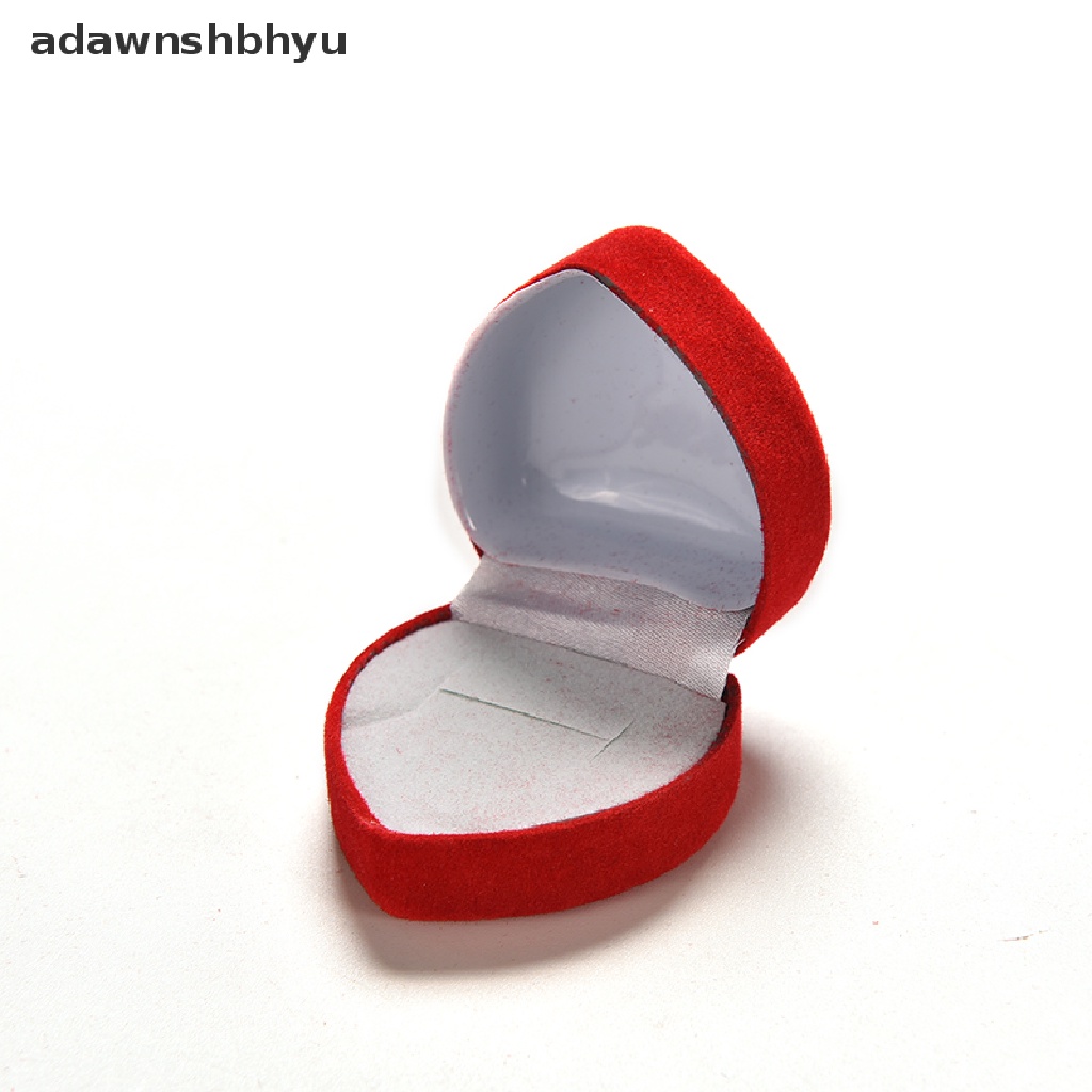 [adawnshbhyu] Chic Heart Shaped Ring Box Red Love Heart Storage Box Jewelry Box Display Box .