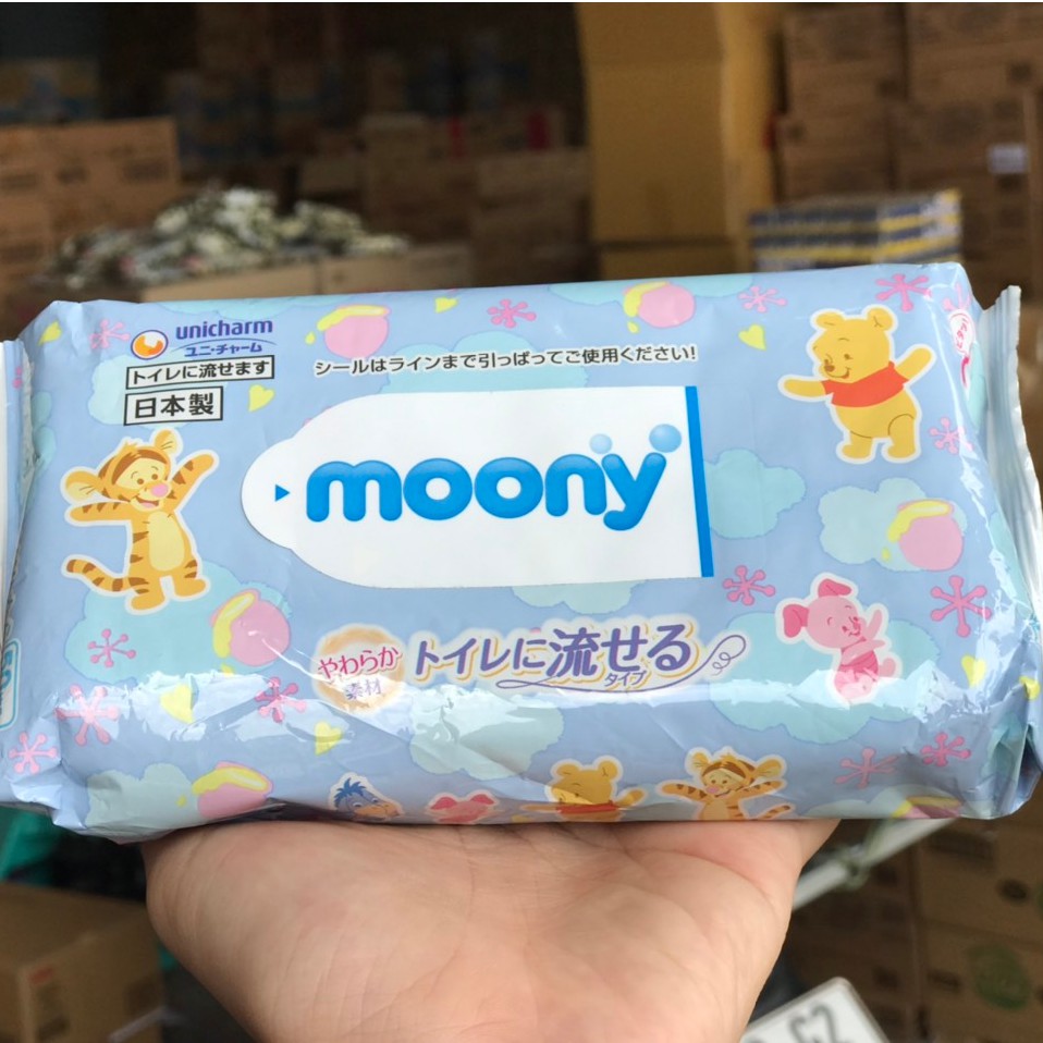 Khăn ướt Moony nội địa Nhật gói 50 tờ