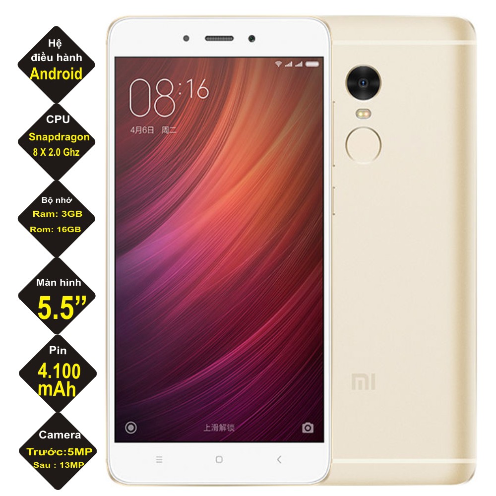 Điện thoại Xiaomi Note 4X 16GB Ram 3GB - Hàng nhập khẩu ( bao test 1 tuần)