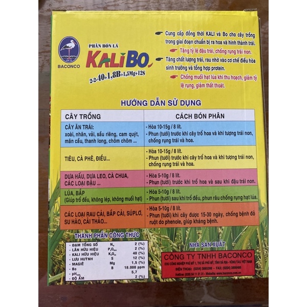 Kali Bo 1kg- Phân bón lá
