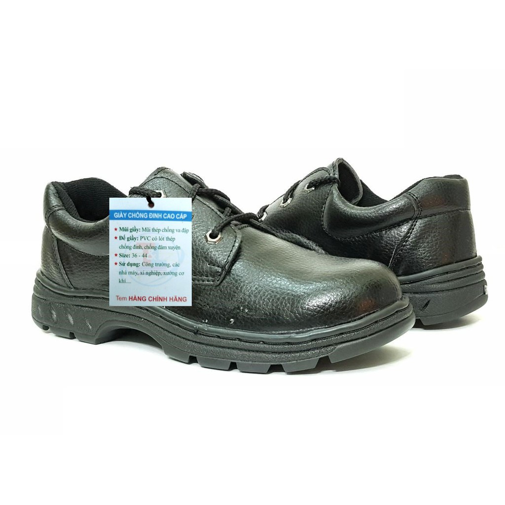[ ĐẶC BIỆT ] Giày Bảo Hộ Lao Đông Nam, giày nam bảo hộ chỉ đen, mũi thép, đê thep, chống dầu, chống đinh, chống trơn | BigBuy360 - bigbuy360.vn