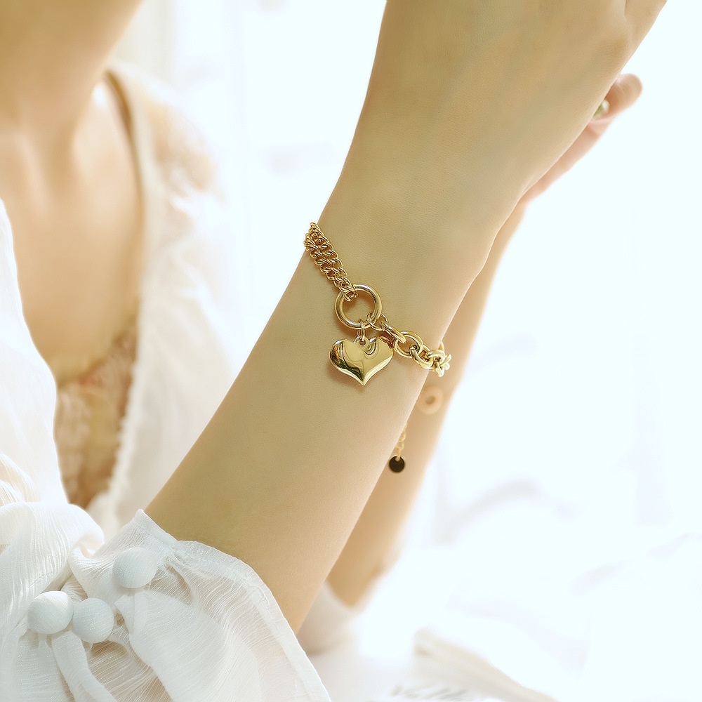 Vòng Tay Thép Titan Thiết Kế Đơn Giản Thời Trang Cho Nữ