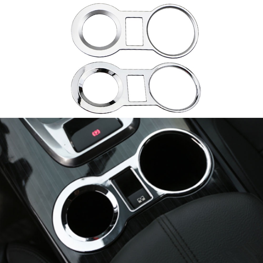 Miếng Dán Giá Đỡ Cốc Nước Xe Hơi Bằng ABS Mạ Crom Cho Peugeot 3008 2013 2014 2015 LHD