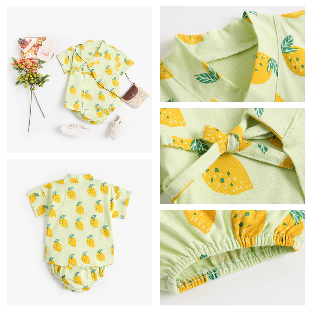 Sanlutoz Mùa hè  Em bé Unisex Bộ quần áo Ngọn + Đáy 2 cái