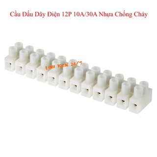 Cầu Đấu Dây Điện 10A/30A 12P Nhựa Chống Cháy (Loại Xịn)