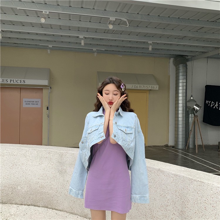 Váy suông nữ ngắn tay ulzzang, Đầm suông nữ dáng ngắn cổ tròn cotton - Maoshop | BigBuy360 - bigbuy360.vn
