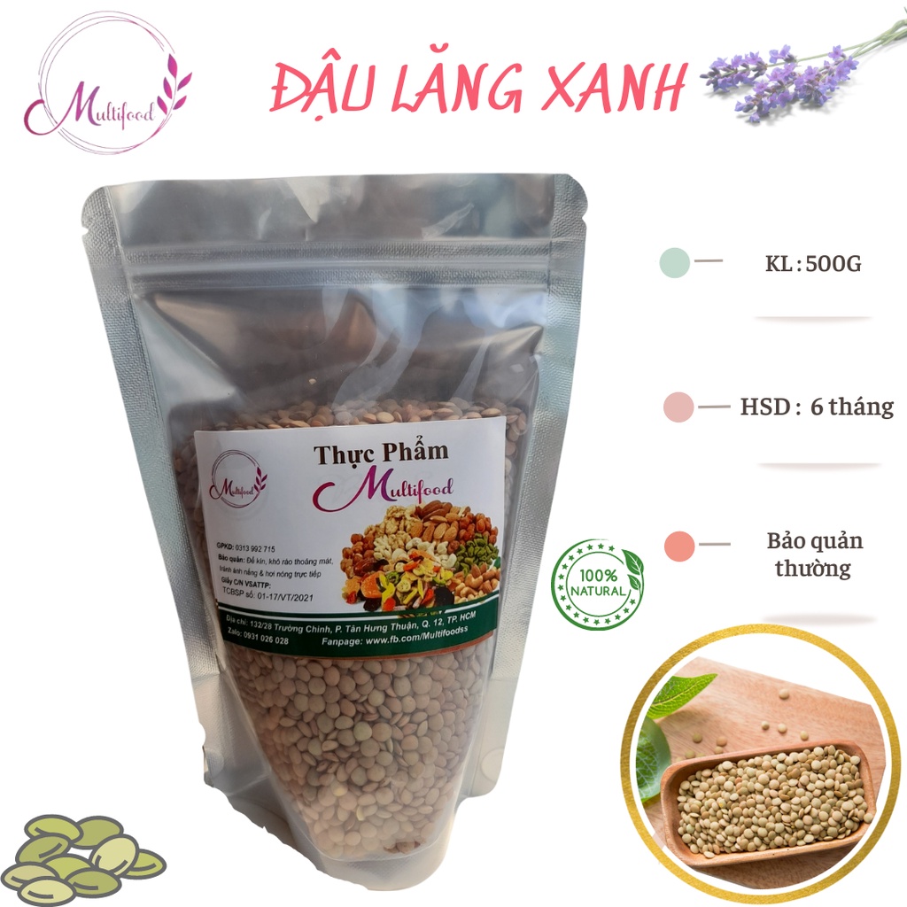 1kg Đậu Lăng Xanh Hữu Cơ