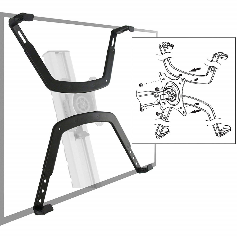 Bộ tay kẹp màn hình máy tính,KẸP MÀN HÌNH CHO MÀN HÌNH KHÔNG CÓ LỖ BẮT VÍT FB1 (17&quot;- 27&quot;)