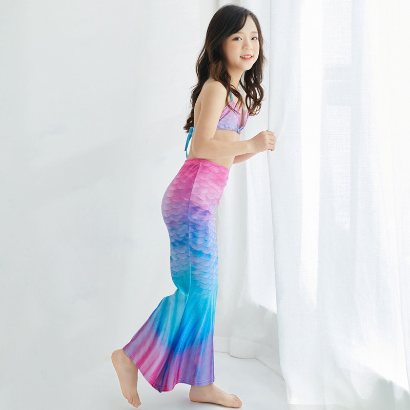 Bộ đồ bơi cho bé gái đồ bơi công chúa nàng tiên cá người mẫu trình diễn trang phục quần áo bơi AKKU