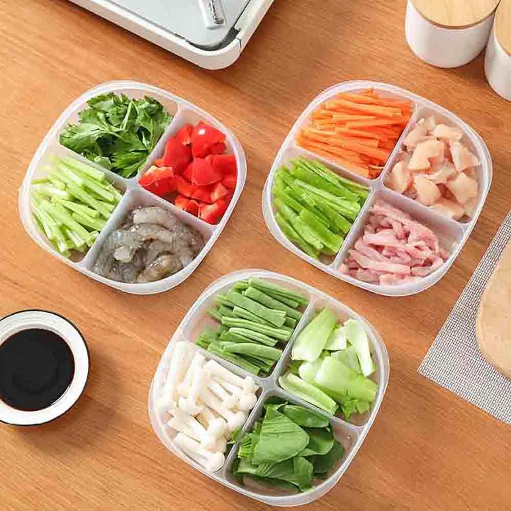 Hộp Đựng Cơm Trưa Bằng Nhựa PP Trong Suốt Có Nắp Đậy Thân Thiện Với Môi Trường