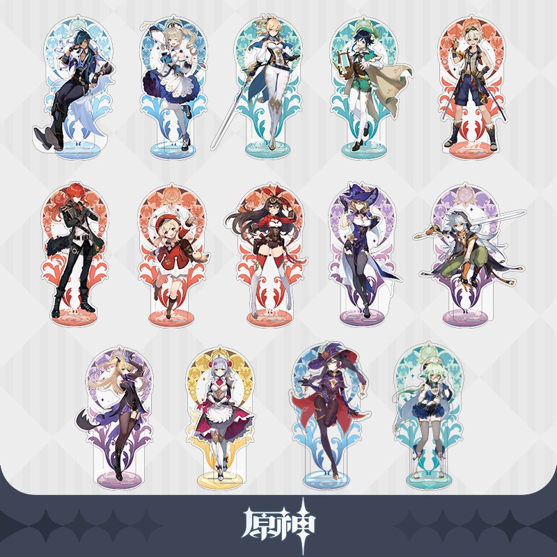 Mô hình nhân vật mica standee Acrylic nhân vật series thành phố Mondstadt Genshin Impact anime chibi