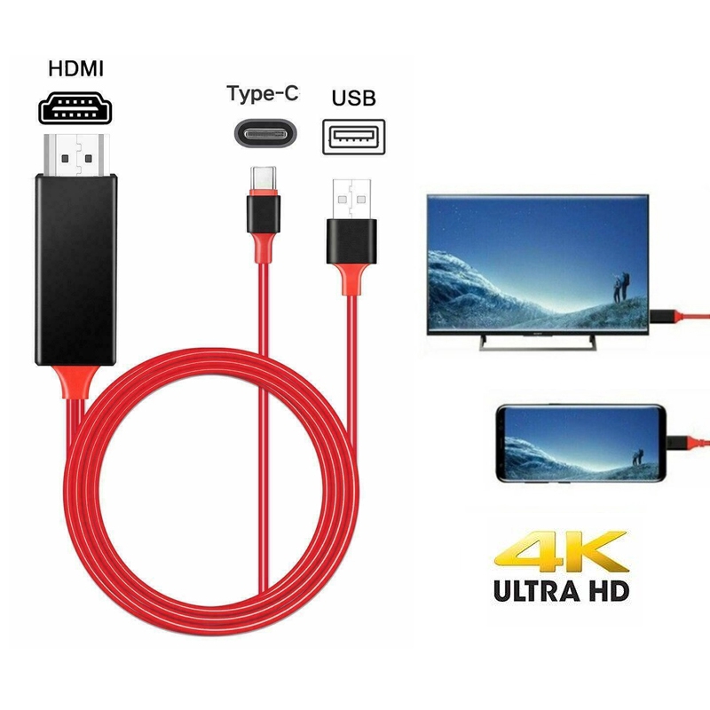 Dây Cáp Sạc Chuyển Đổi Usb Type C Sang Hdmi Hd 4k Hdtv