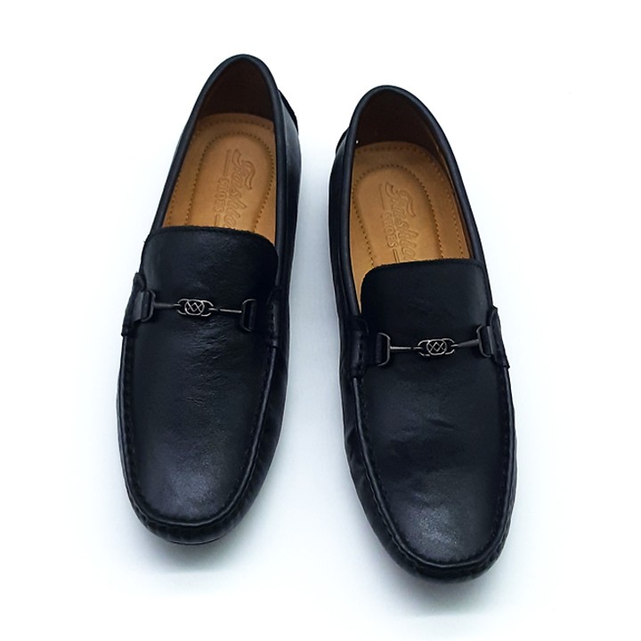 Giày mọi nam chất liệu da bò thật kiểu dáng thời trang,da sịn cao cấp Latoma TA4261 (Đen)