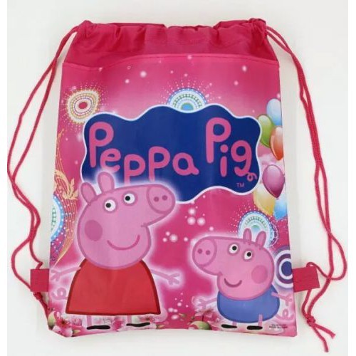 Ba lô túi rút hình heo Peppa dễ thương cho bé